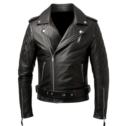 41z3z9d3yKL Real Lambskin Leather Biker Jacket - Image 1