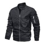 Mens Jacket Black Bomber Jacket